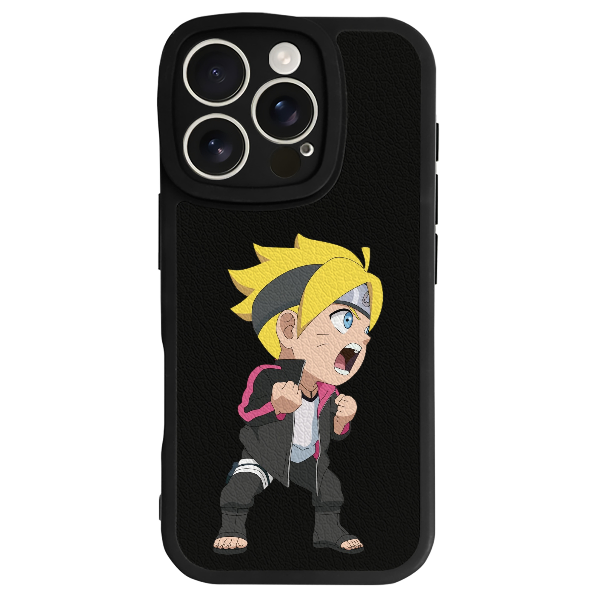 （画像用） NARUTO -ナルト- うずまき ボルト Uzumaki Boruto 【iPhone 16シリーズ対応】シリコンスマホケース（レザー調） 材質：シリコン